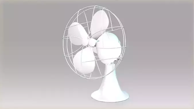   Electric Metal Table Old Fan 3D model 3D model