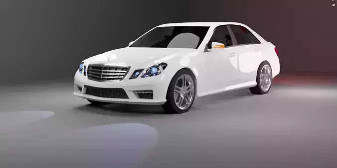 Mercedes-Benz W212 E-class PBR game ready low-poly 3D model