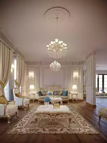 Classic Interior Reception 3D model