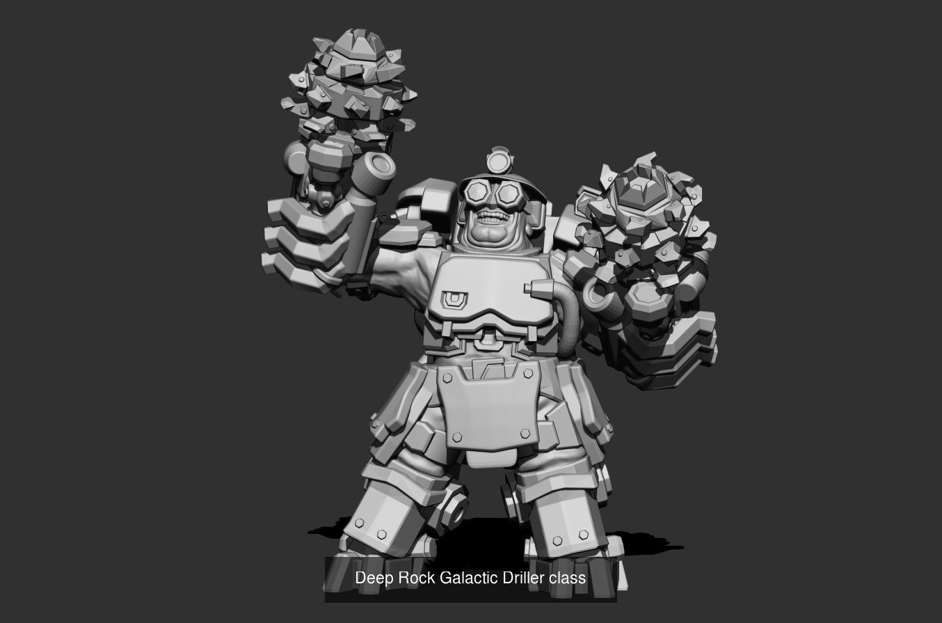 Deep Rock Galactic Dwarves 3D Model Collection_4