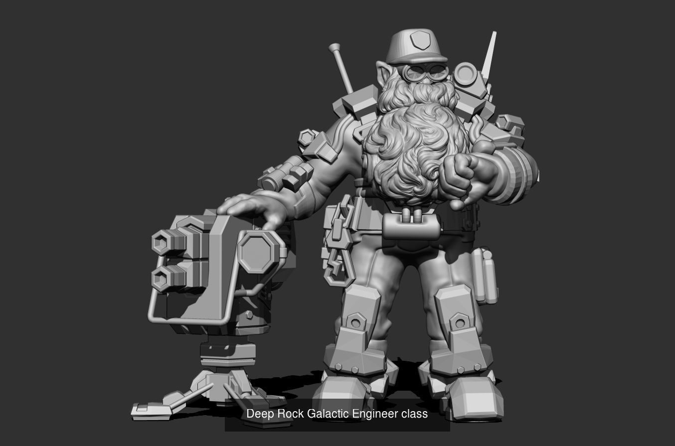 Deep Rock Galactic Dwarves 3D Model Collection_2