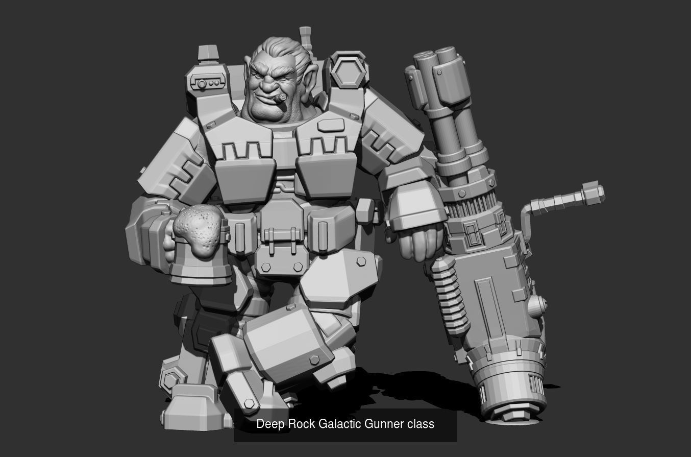Deep Rock Galactic Dwarves 3D Model Collection_3