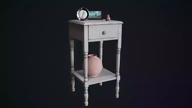 Old Side Table 3D model