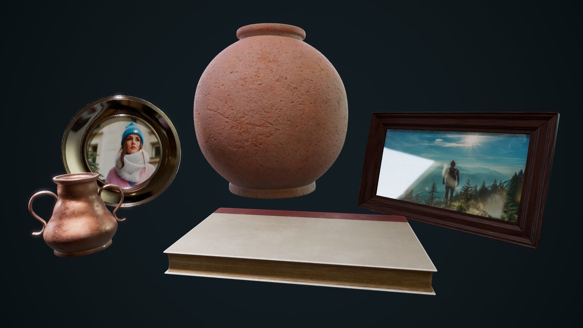 Old Side Table 3D model_5