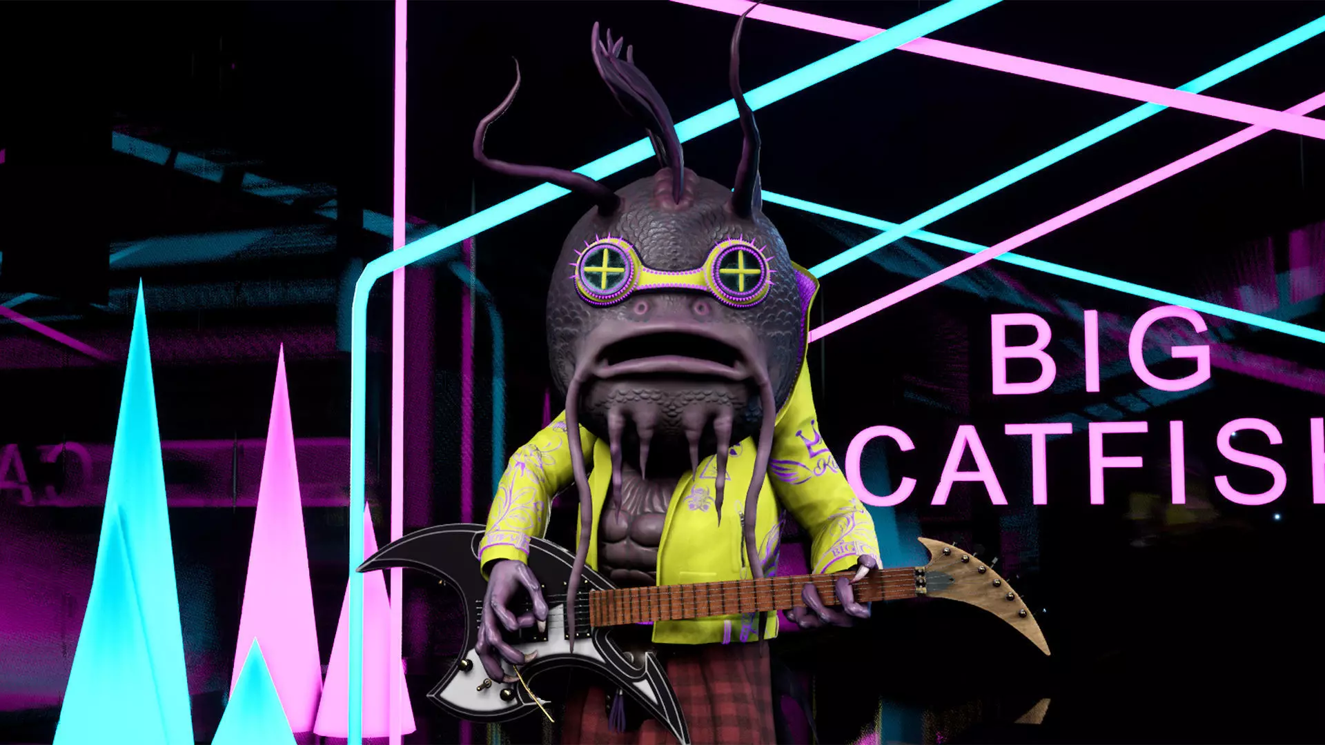 Big Catfish Low-poly 3D model_0