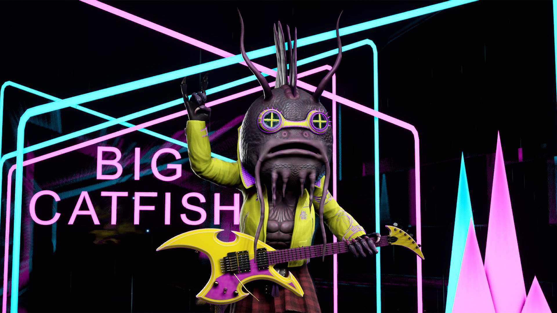 Big Catfish Low-poly 3D model_4