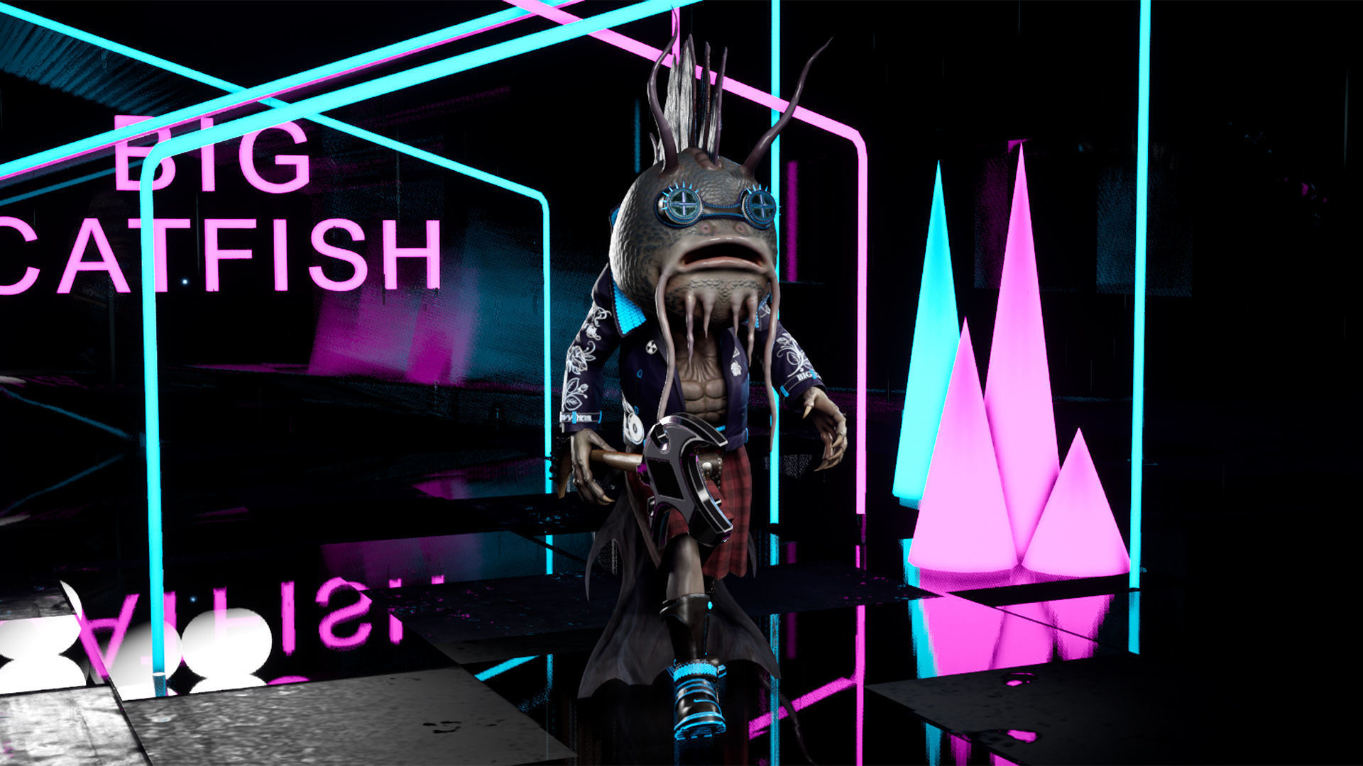 Big Catfish Low-poly 3D model_8