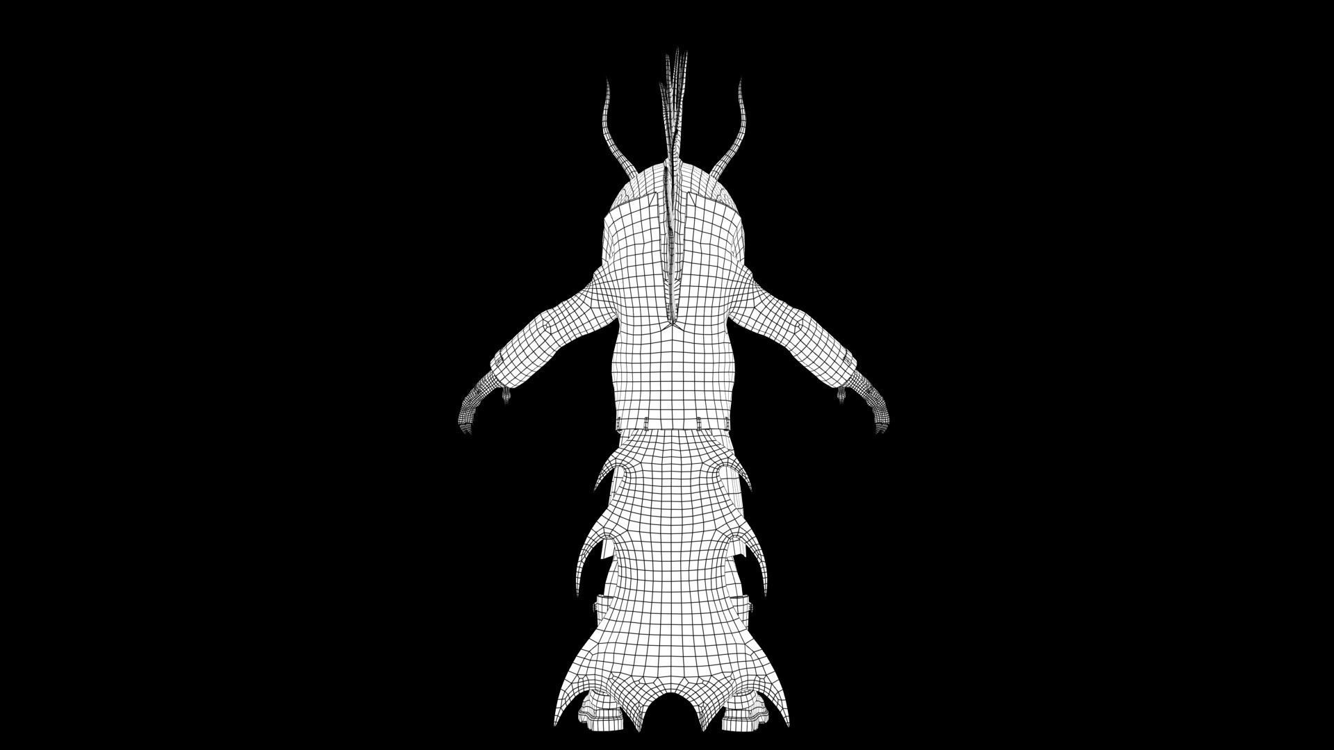 Big Catfish Low-poly 3D model_29