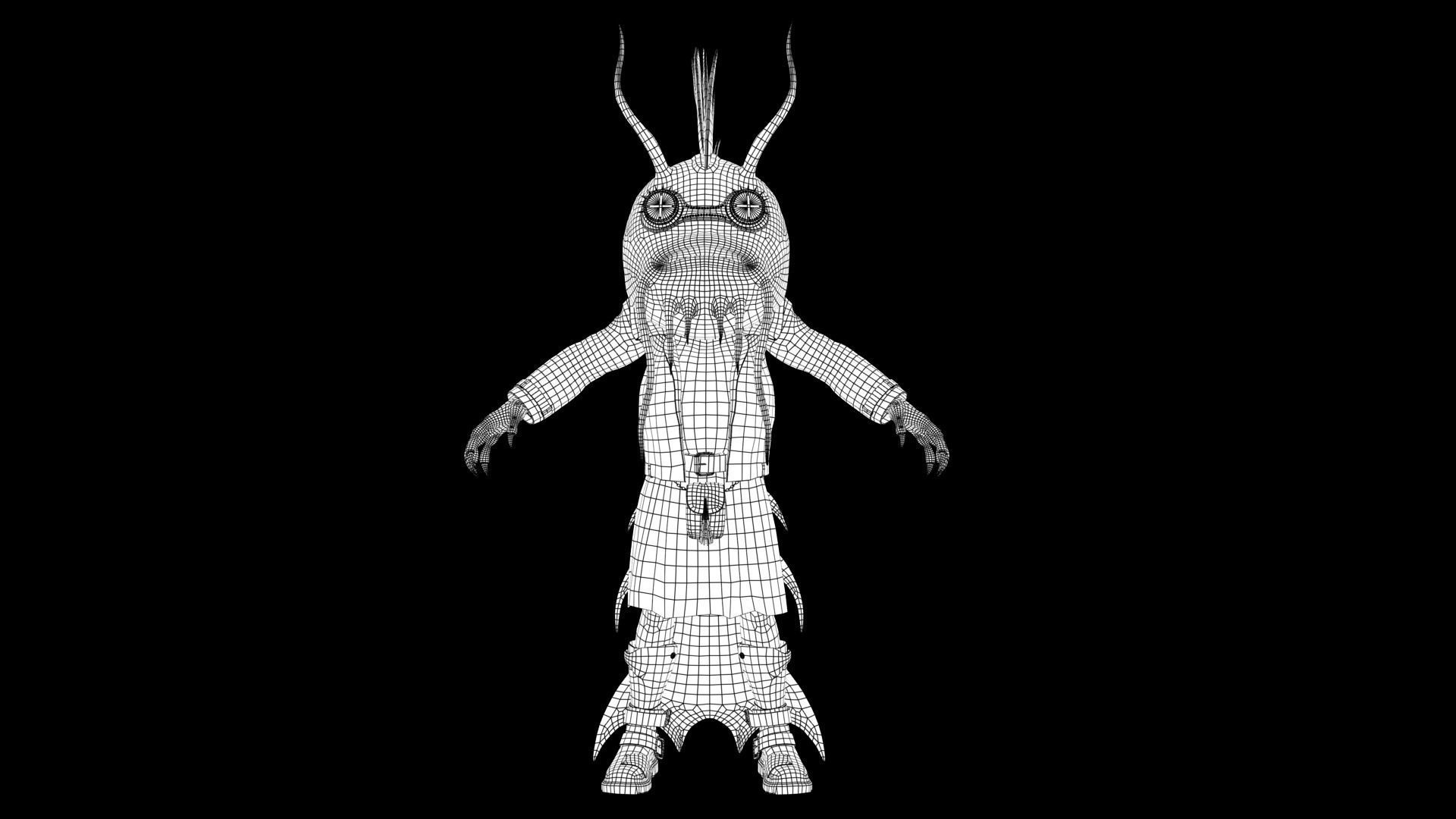 Big Catfish Low-poly 3D model_28