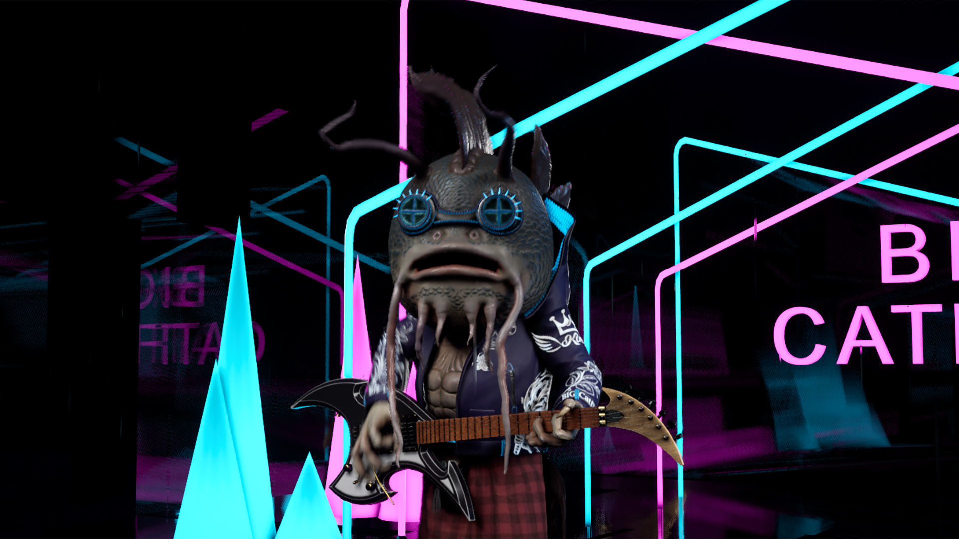 Big Catfish Low-poly 3D model_22