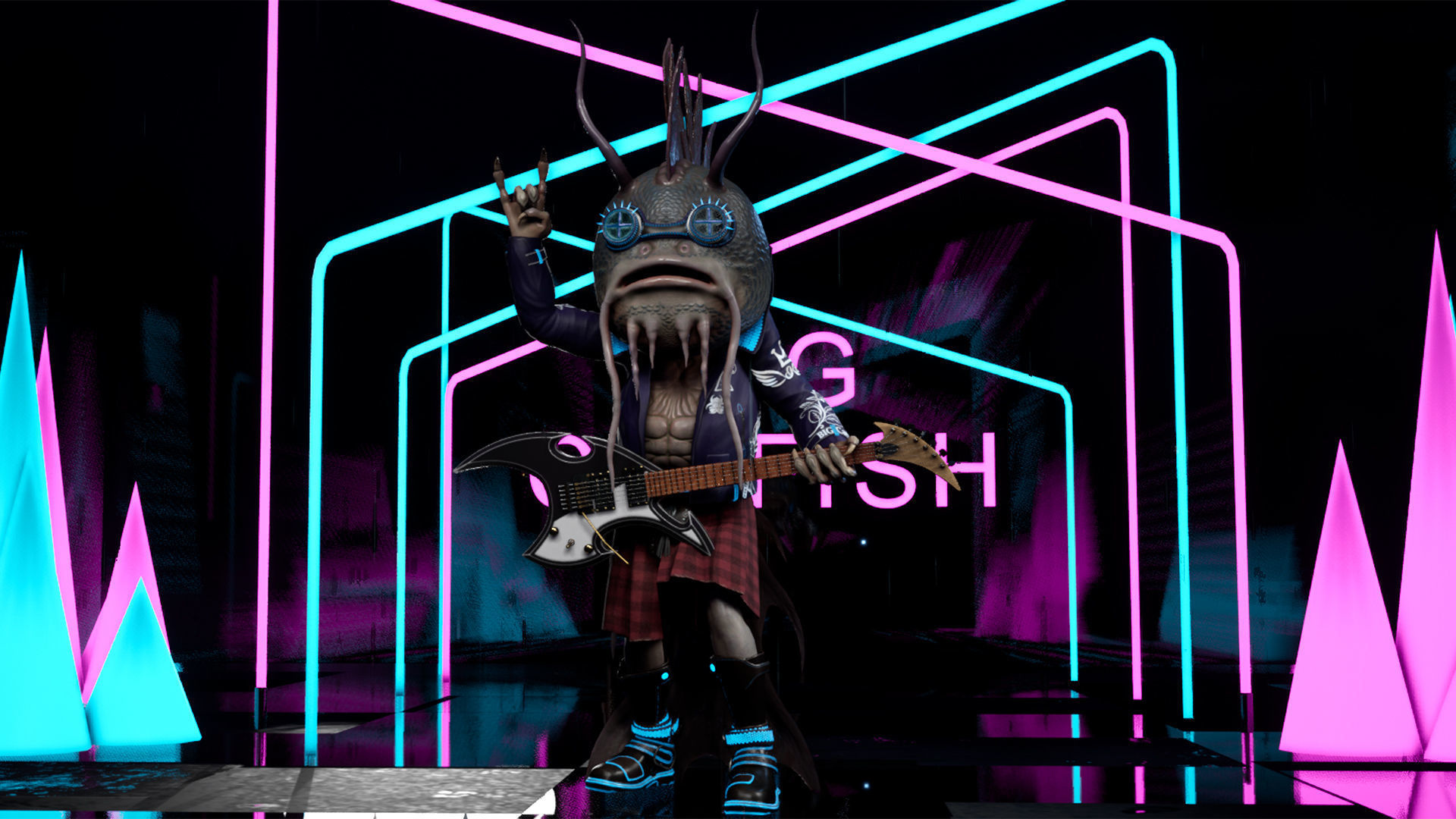 Big Catfish Low-poly 3D model_11