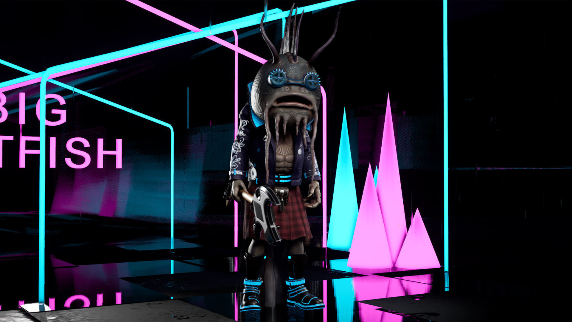 Big Catfish Low-poly 3D model_23