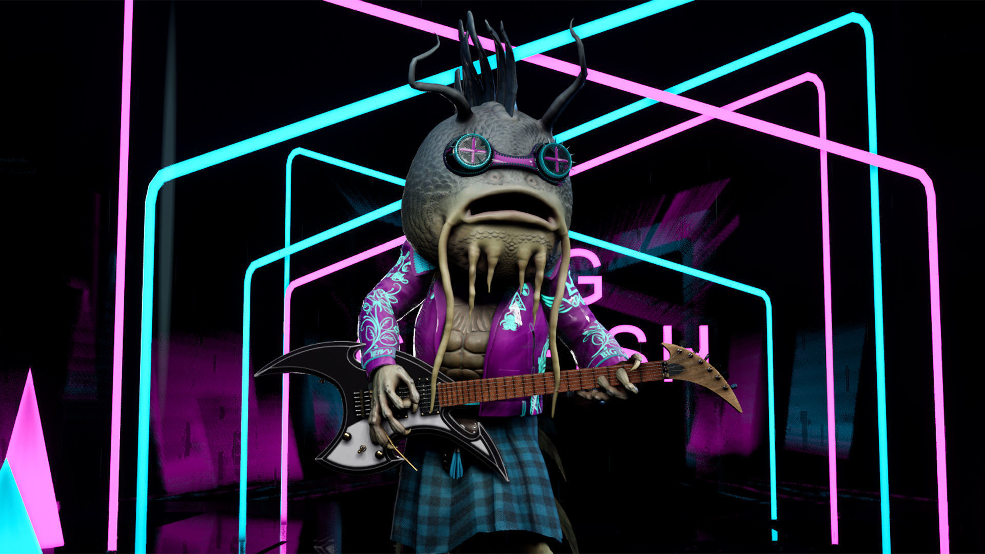 Big Catfish Low-poly 3D model_6