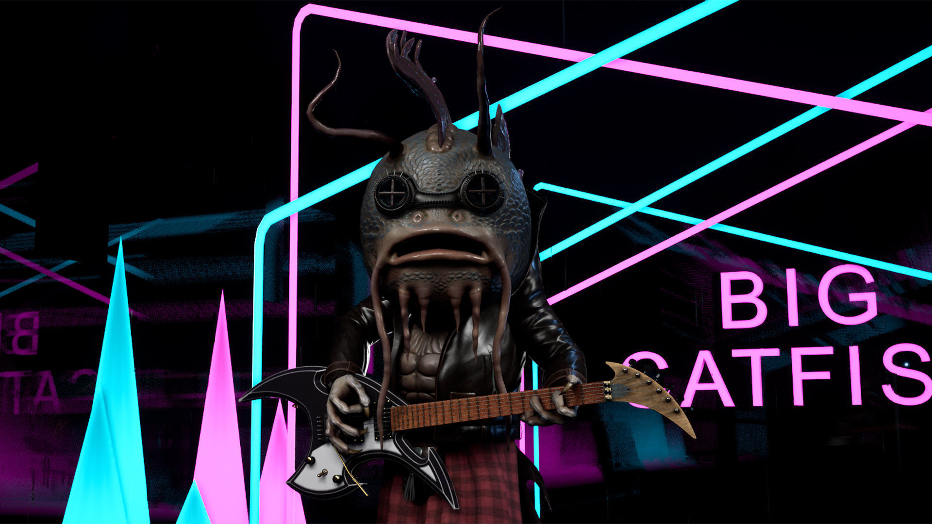 Big Catfish Low-poly 3D model_15