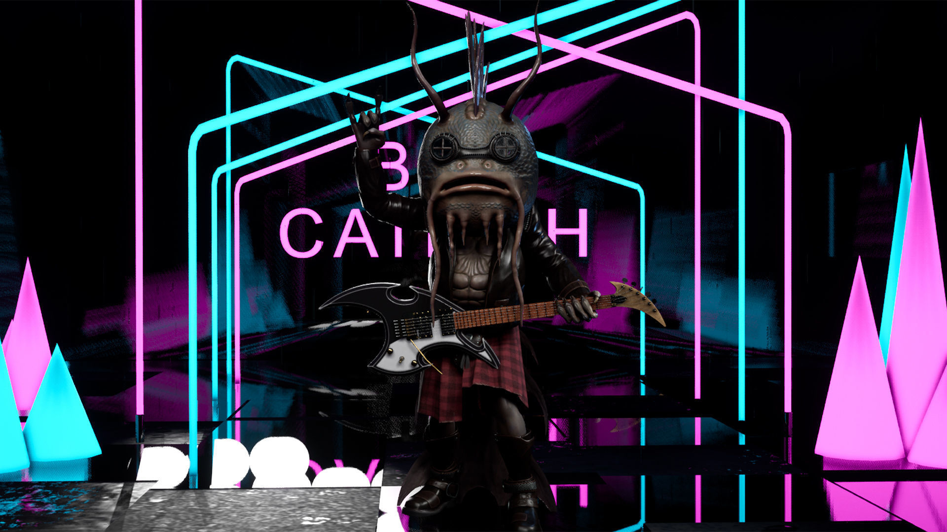 Big Catfish Low-poly 3D model_16