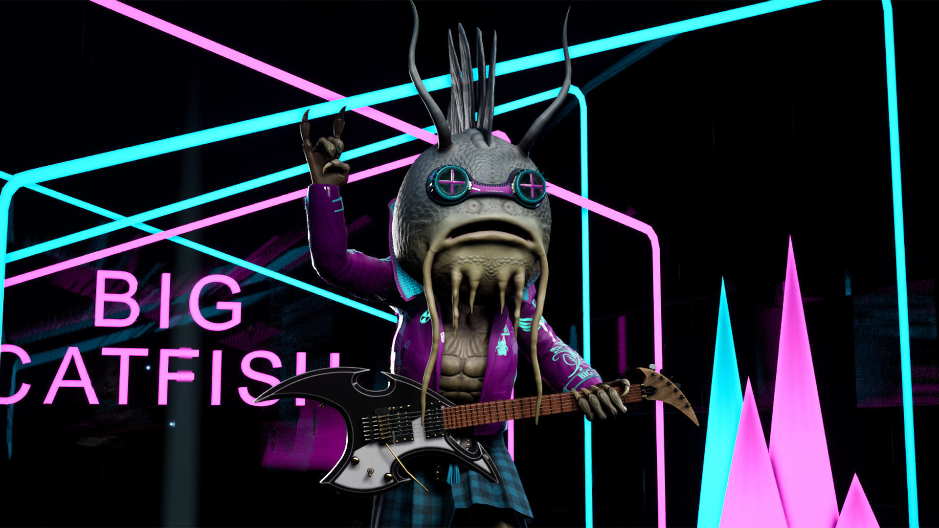 Big Catfish Low-poly 3D model_7