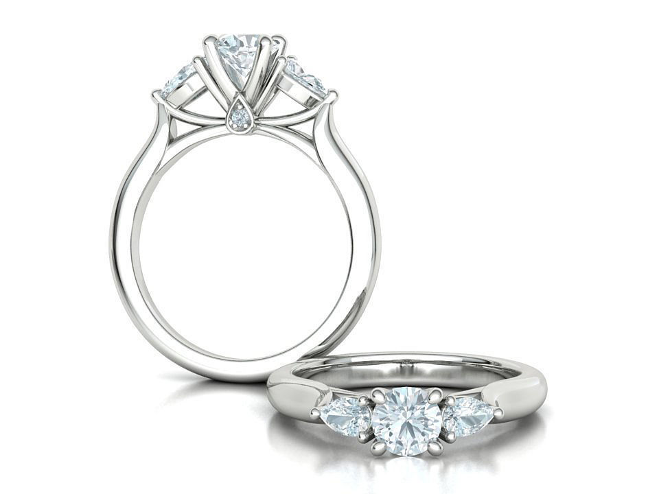 Engagement Ring Unique Design Solitaire Ring 3dmodel 3D print model_4