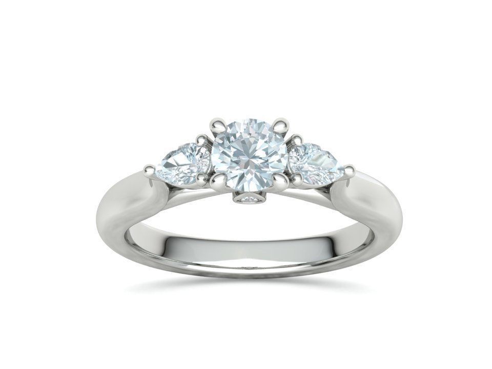 Engagement Ring Unique Design Solitaire Ring 3dmodel 3D print model_27