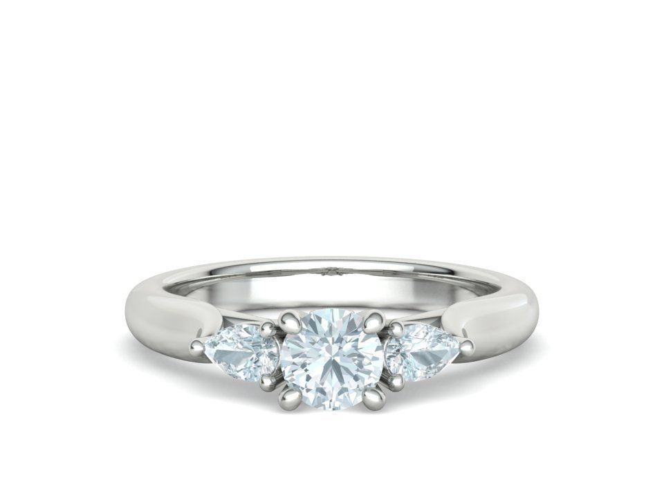 Engagement Ring Unique Design Solitaire Ring 3dmodel 3D print model_10