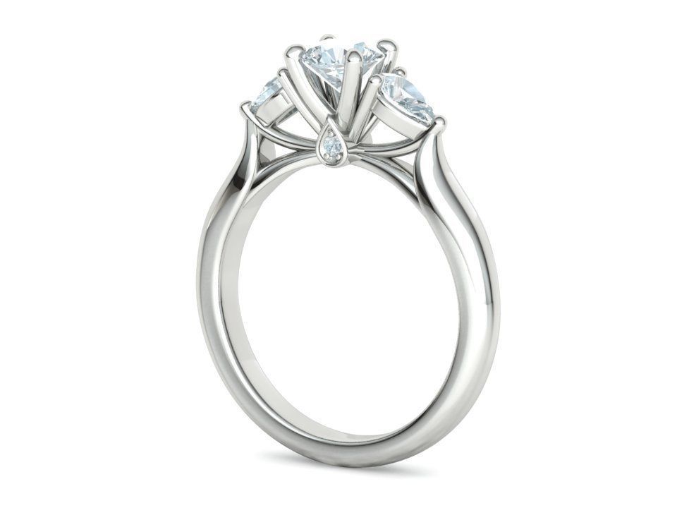 Engagement Ring Unique Design Solitaire Ring 3dmodel 3D print model_33