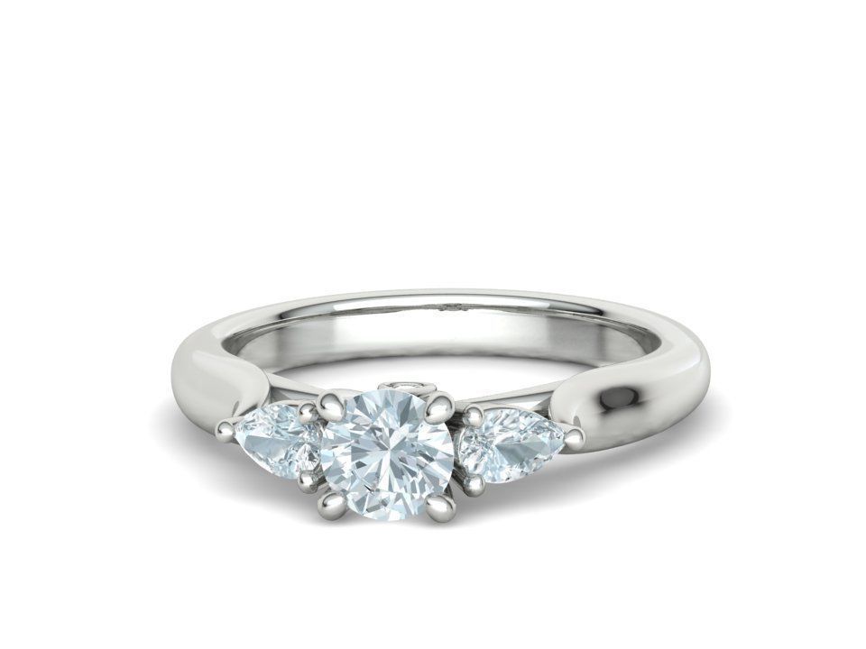 Engagement Ring Unique Design Solitaire Ring 3dmodel 3D print model_13