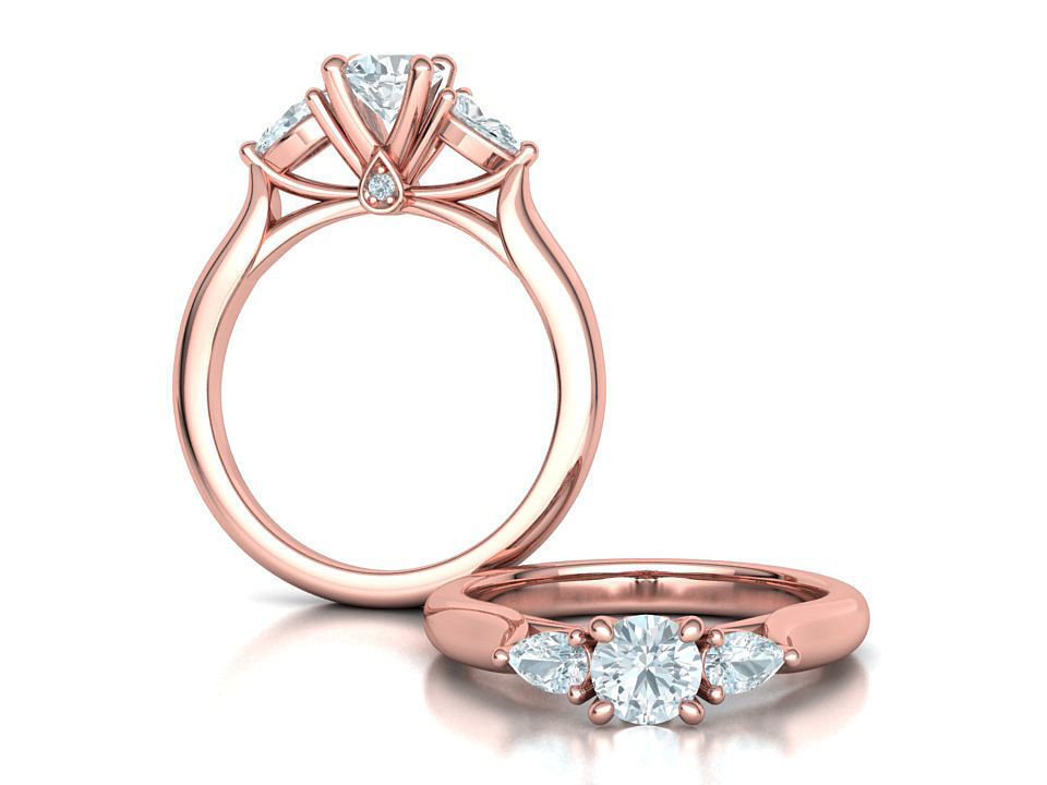 Engagement Ring Unique Design Solitaire Ring 3dmodel 3D print model_2