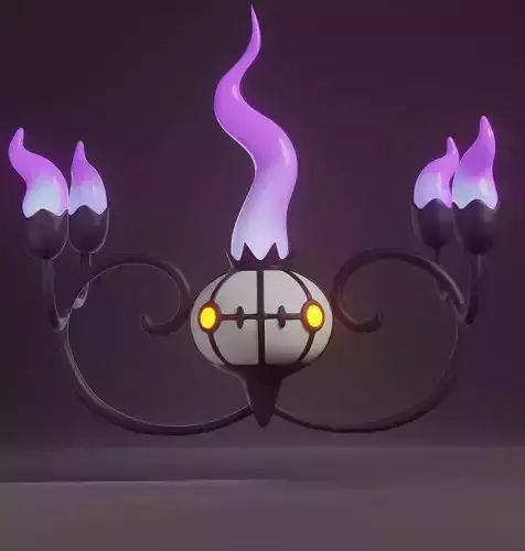 pokemon chandelure 3D print model