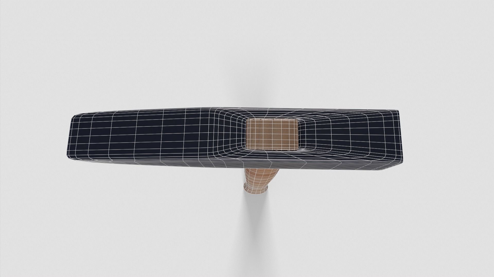 Steel hammer Low-poly 3D model_7