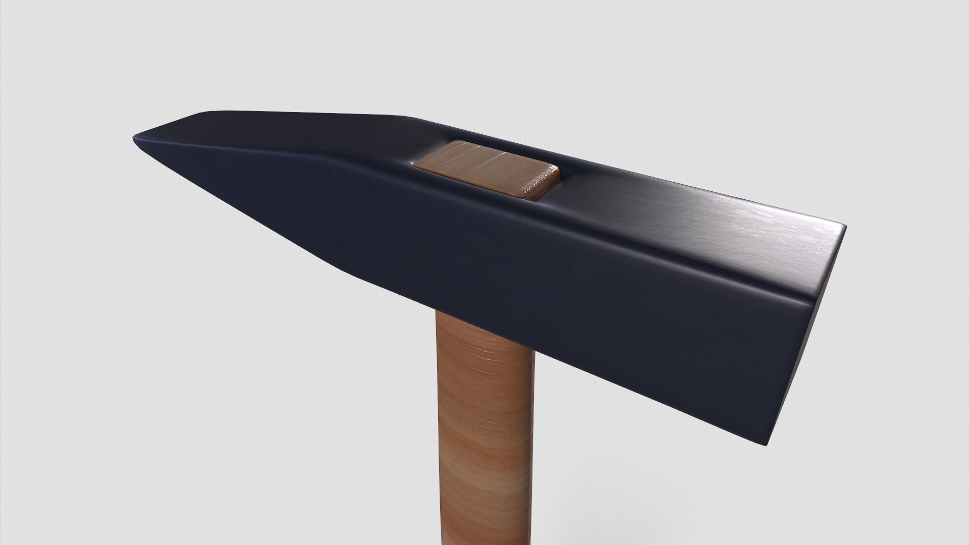 Steel hammer Low-poly 3D model_3