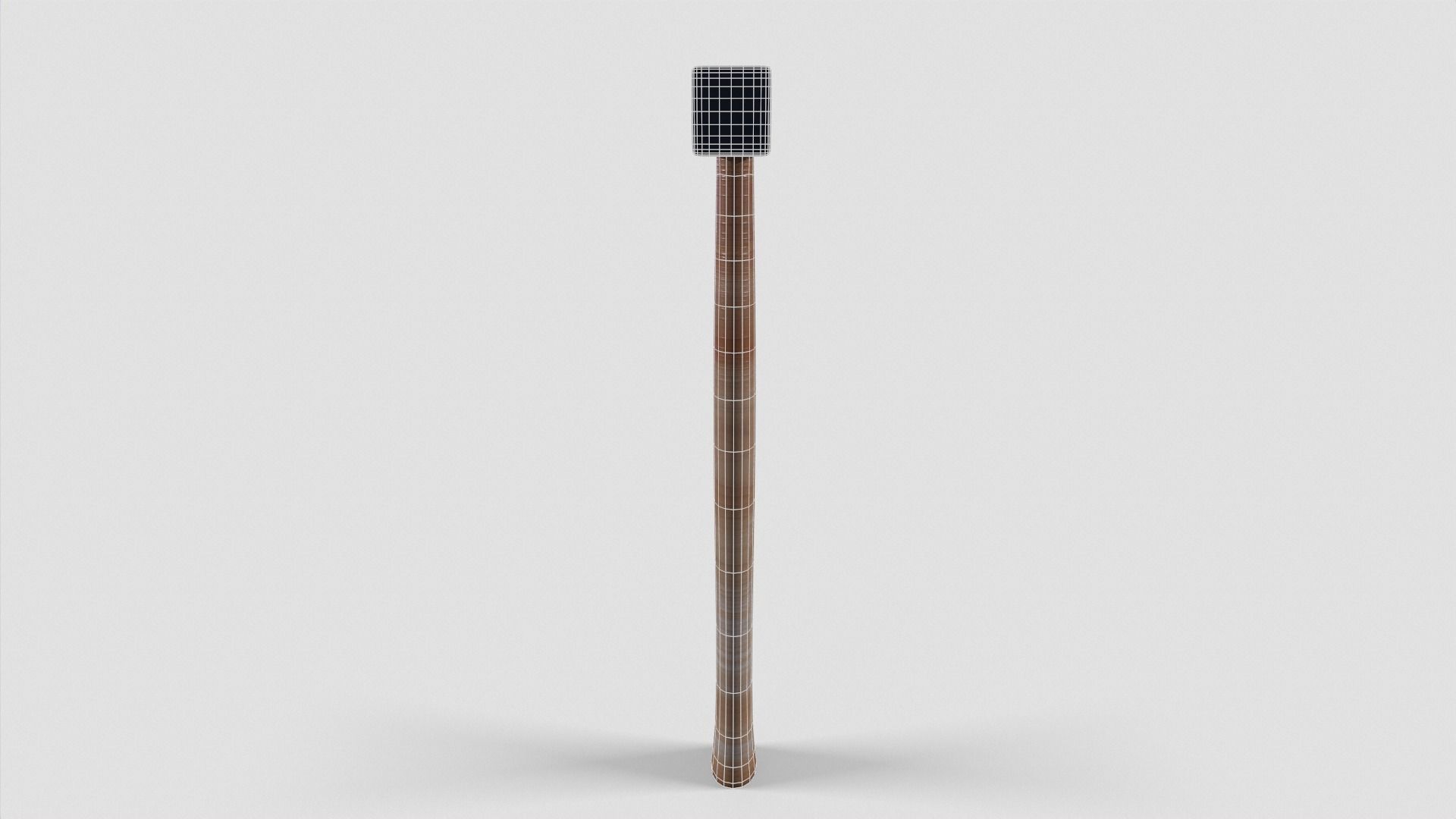 Steel hammer Low-poly 3D model_8