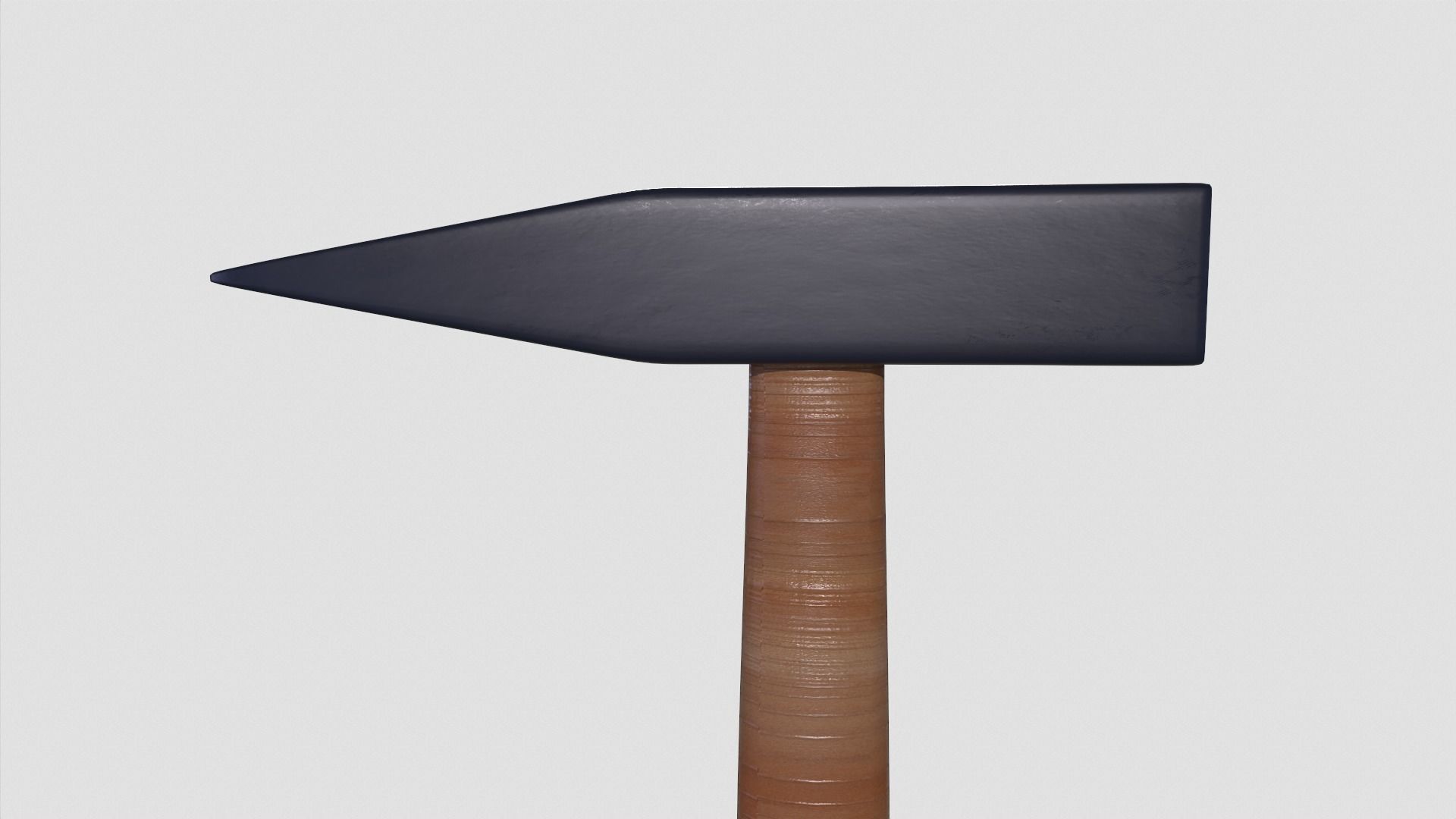 Steel hammer Low-poly 3D model_4