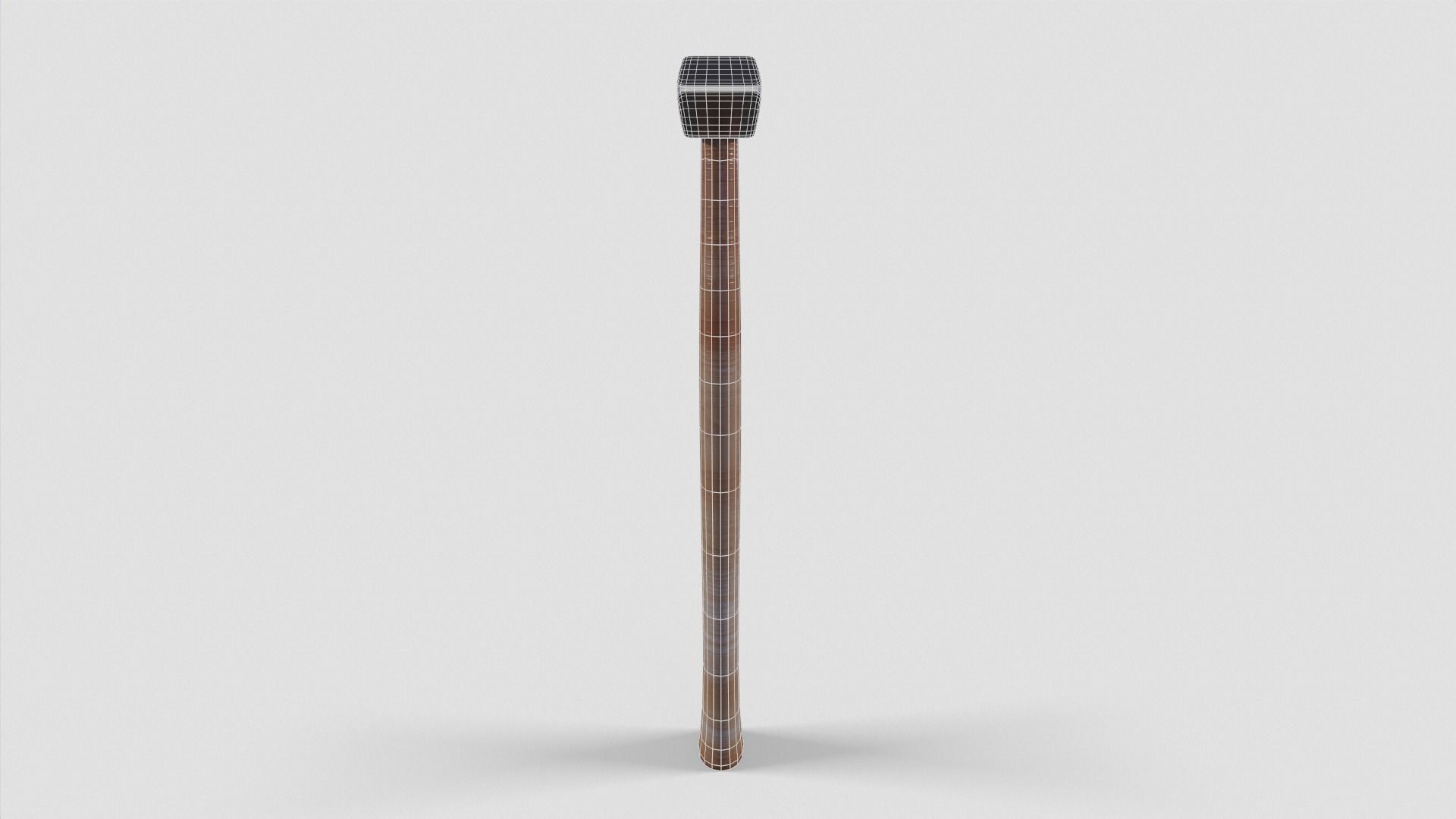 Steel hammer Low-poly 3D model_9