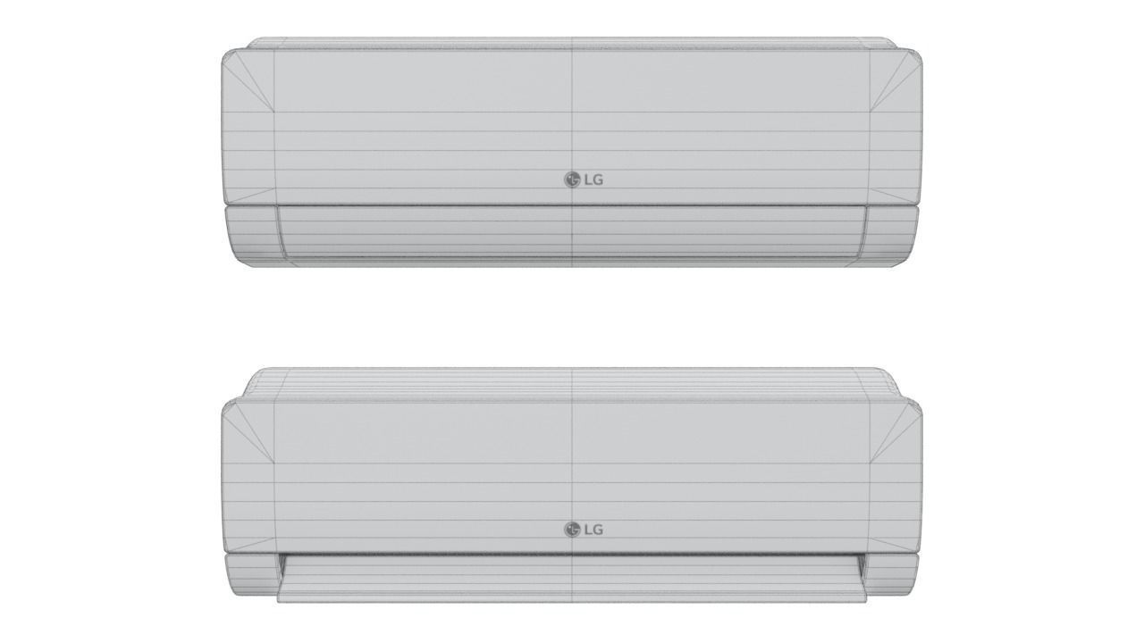Air Conditioner LG PS-Q19RNZE Low-poly 3D model_5