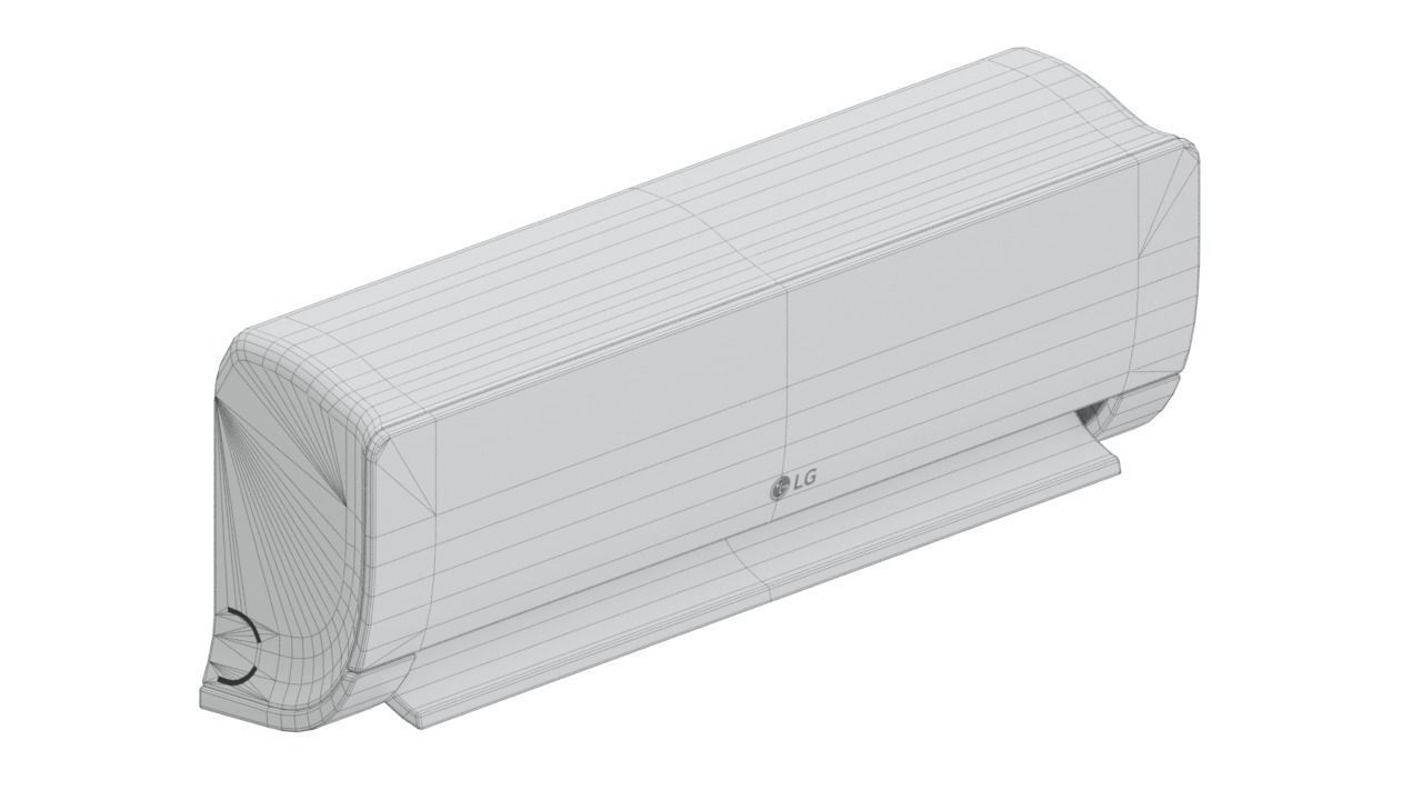 Air Conditioner LG PS-Q19RNZE Low-poly 3D model_9
