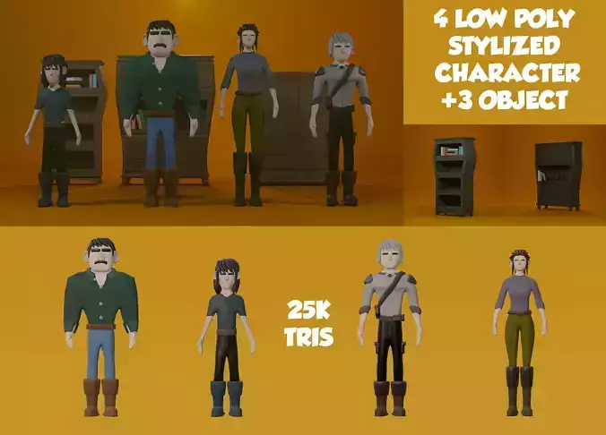  LOW POLY STYLIZED CHARACTER