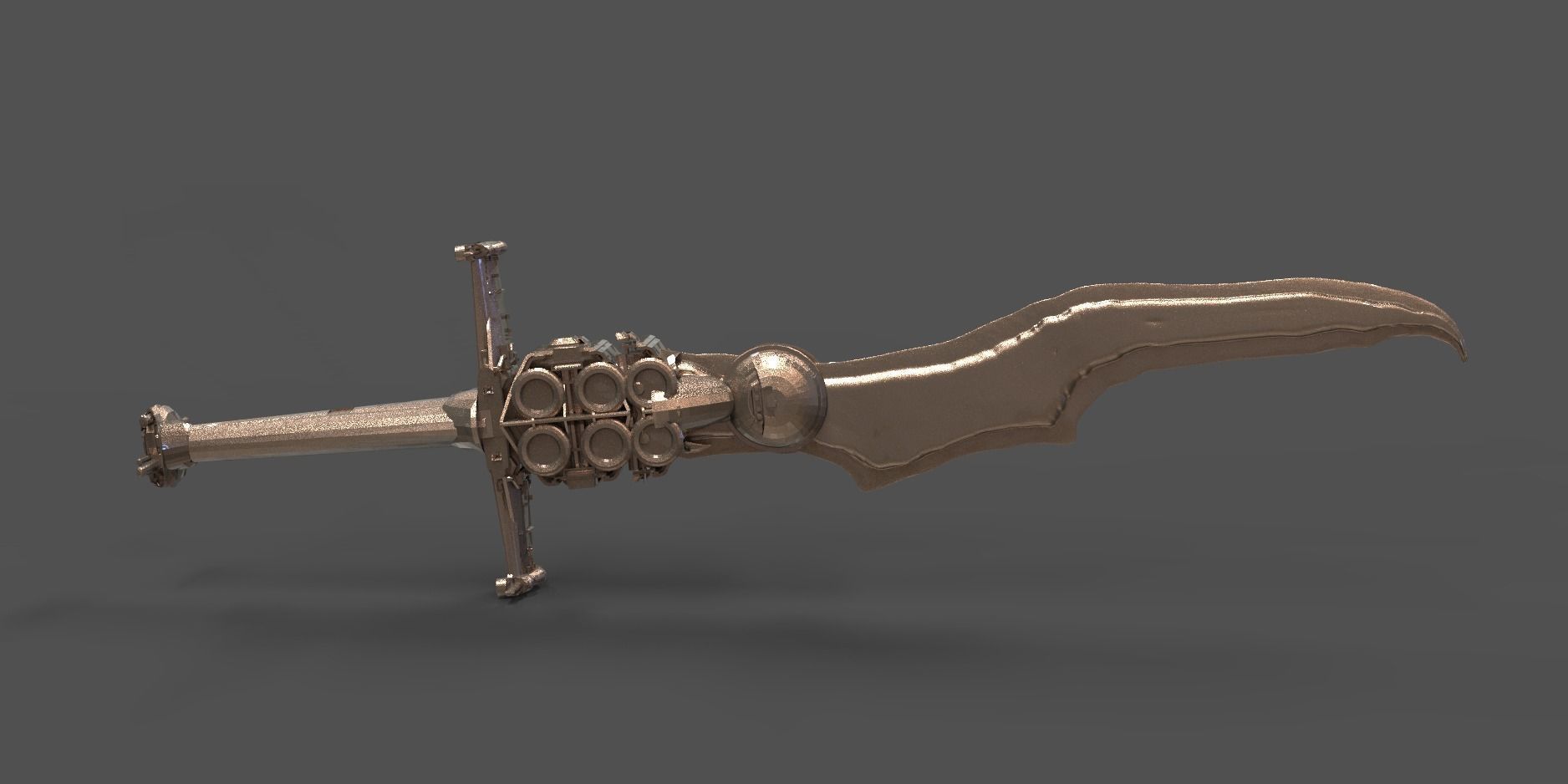 Sci-Fi Jet dagger   3D model_1