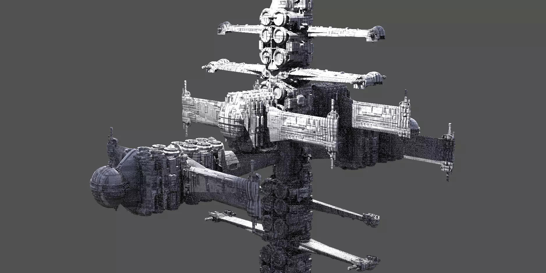 Alien satellite  3 3D model_0