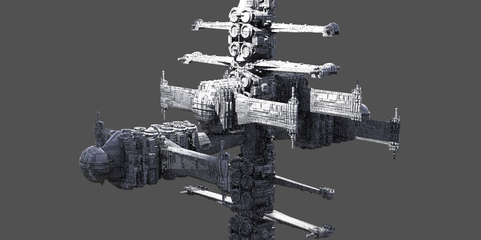 Alien satellite  3 3D model_1