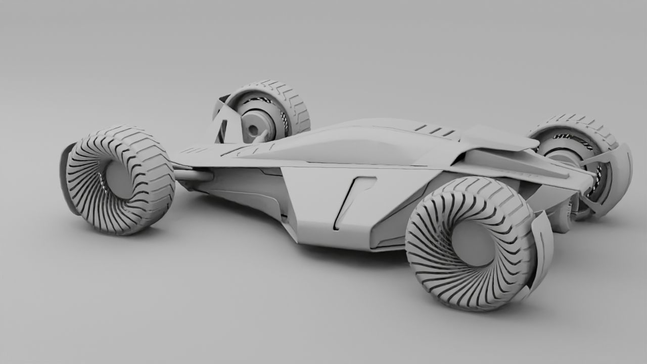 sci-fi vehicle  3D model_6