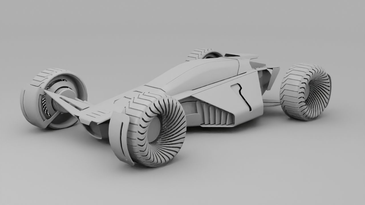 sci-fi vehicle  3D model_7