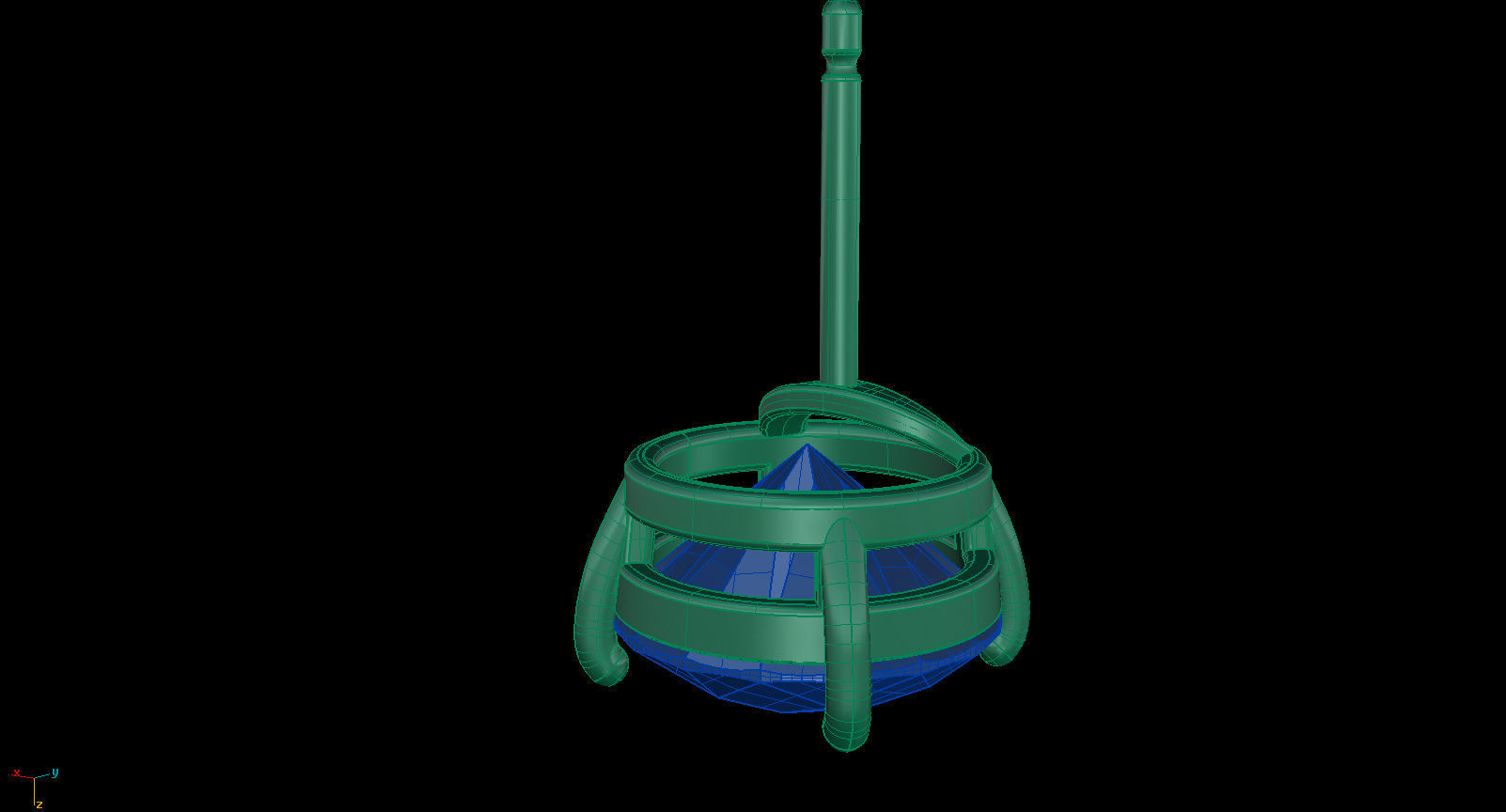 Solitaire Round 9 mm Earring 3D print model_9