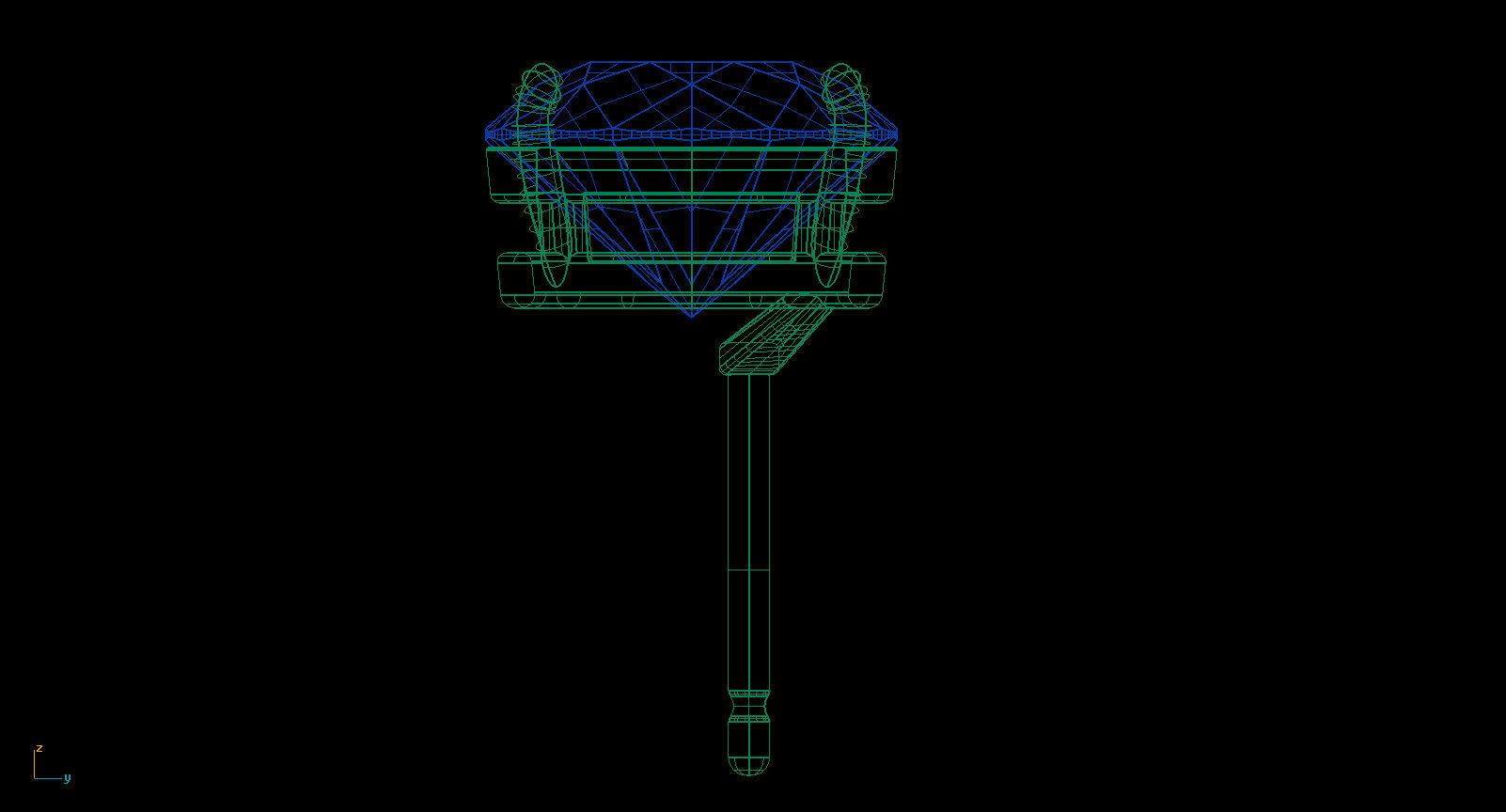 Solitaire Round 9 mm Earring 3D print model_11
