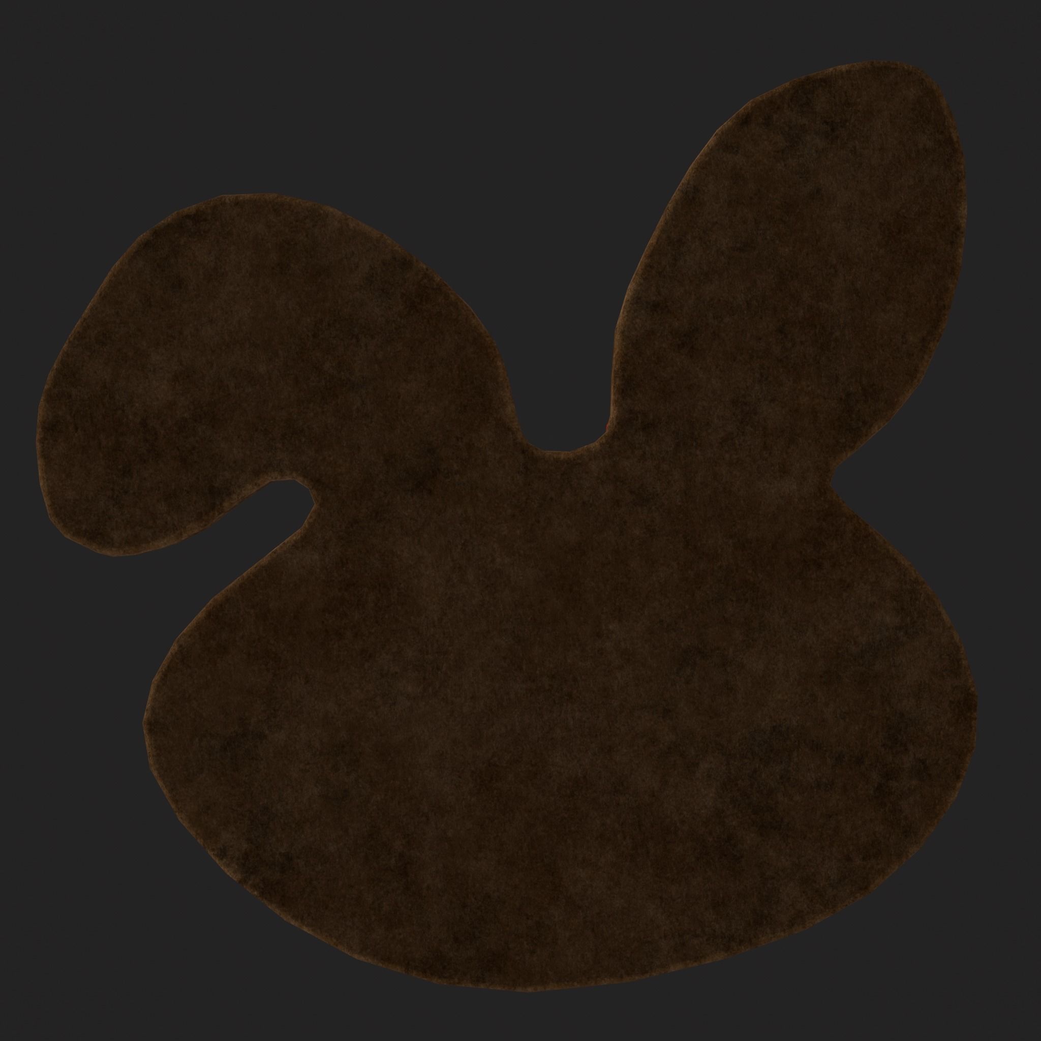 Oval Bunny Cookie Low-poly 3D model_9