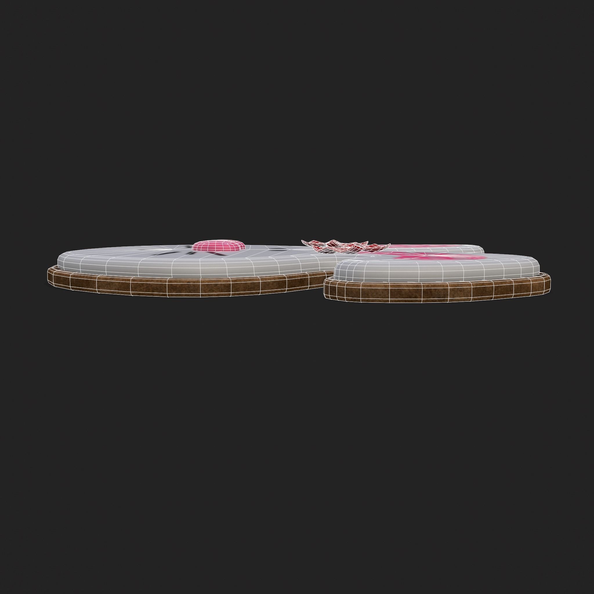 Oval Bunny Cookie Low-poly 3D model_6