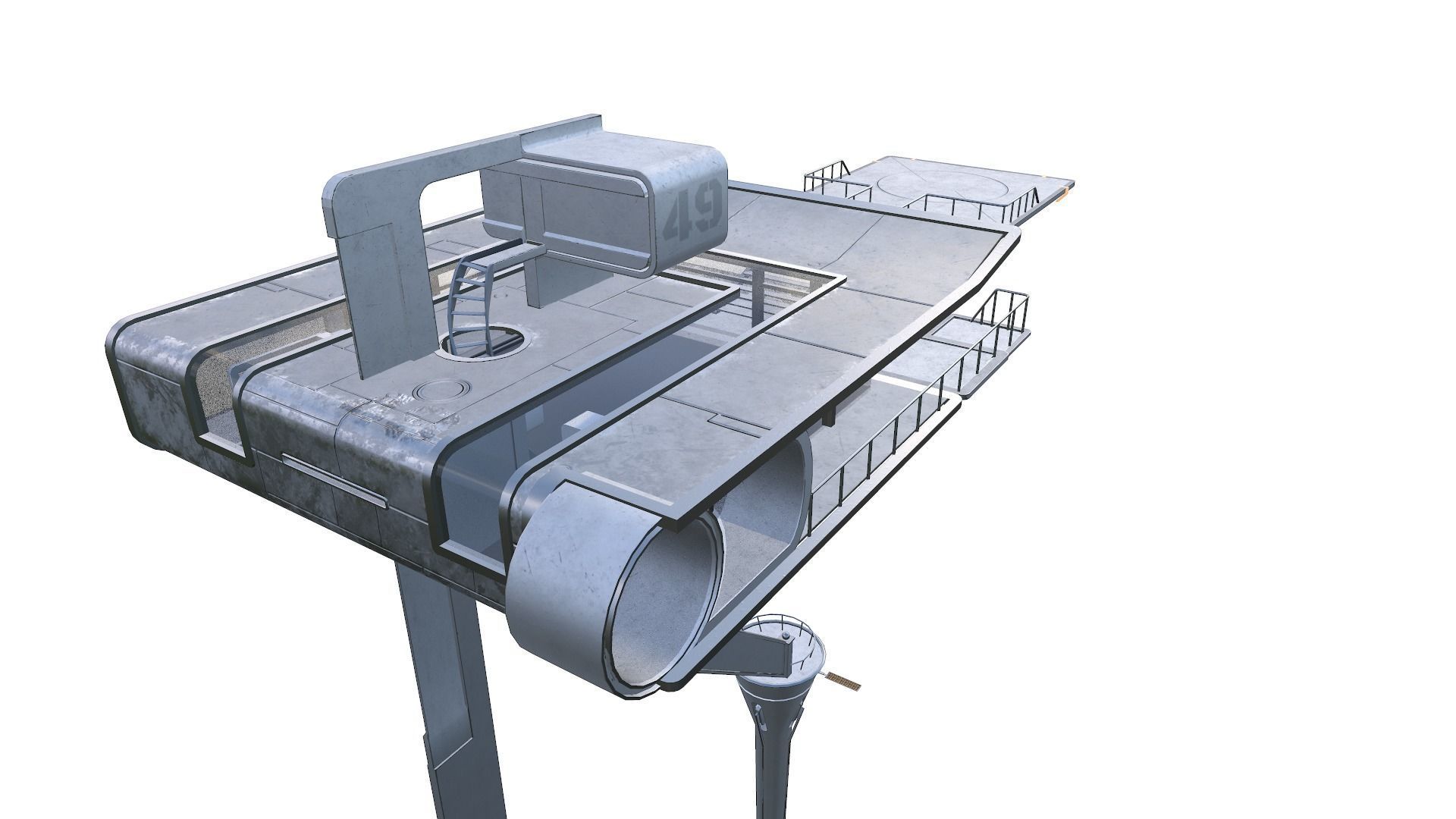 Sky Tower - Oblivion Low-poly 3D model_7