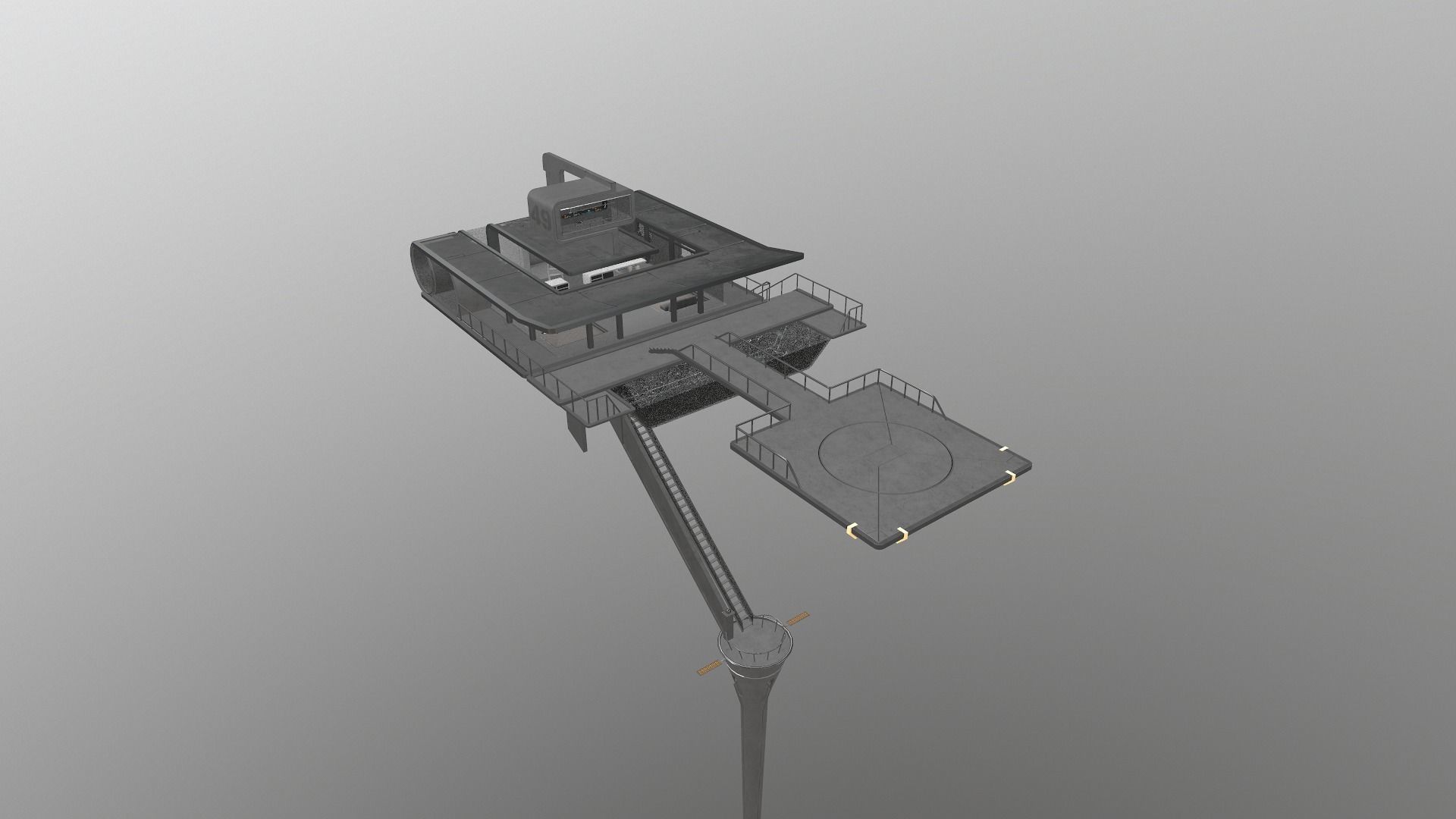 Sky Tower - Oblivion Low-poly 3D model_37