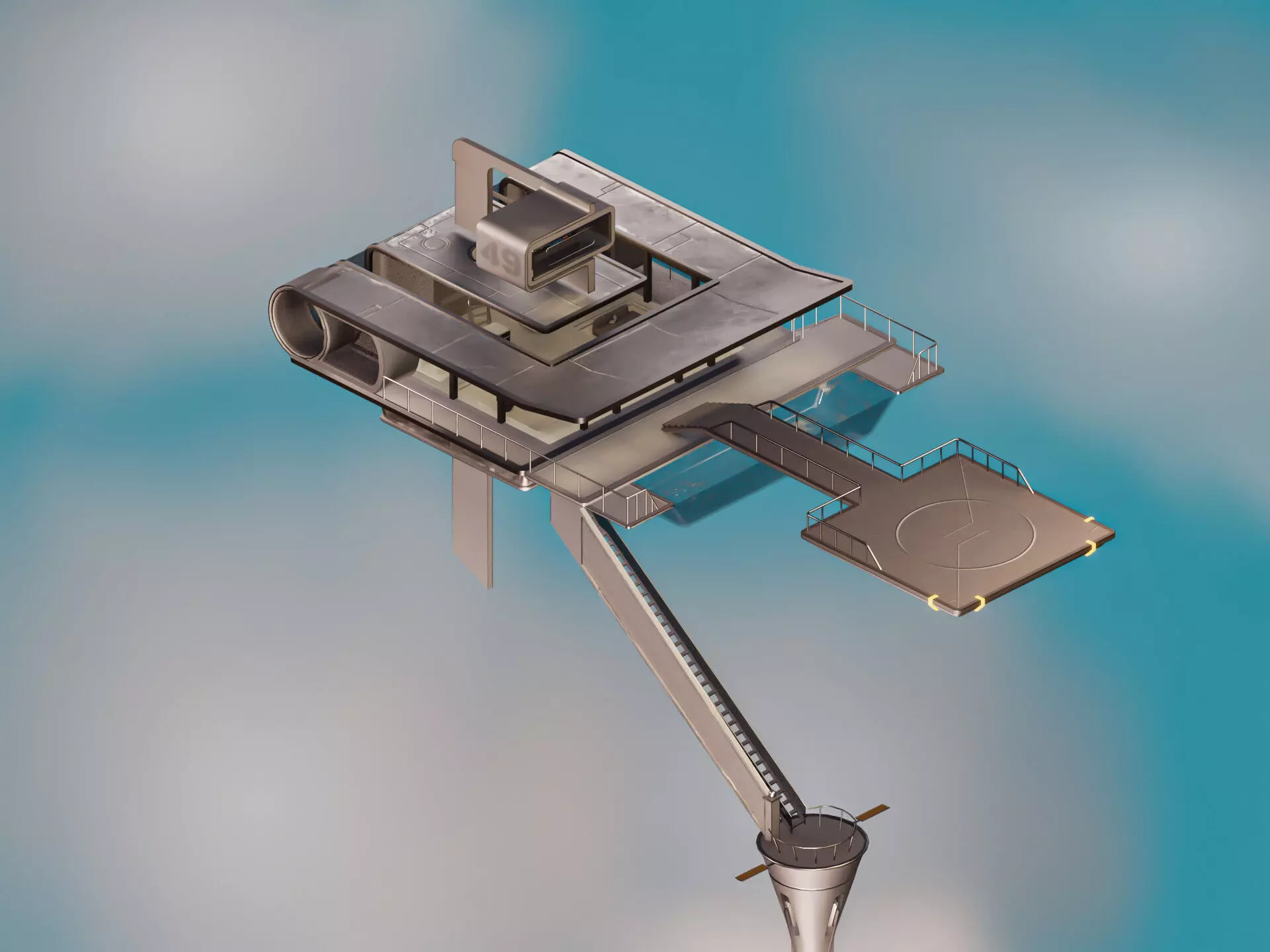 Sky Tower - Oblivion Low-poly 3D model_0