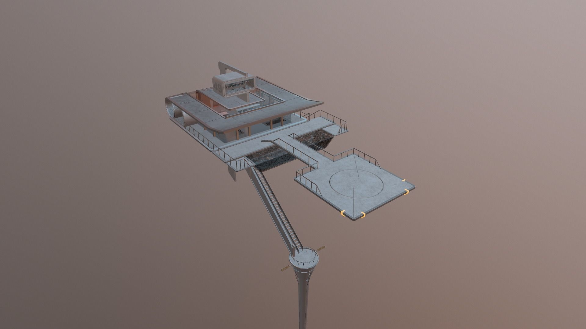 Sky Tower - Oblivion Low-poly 3D model_26