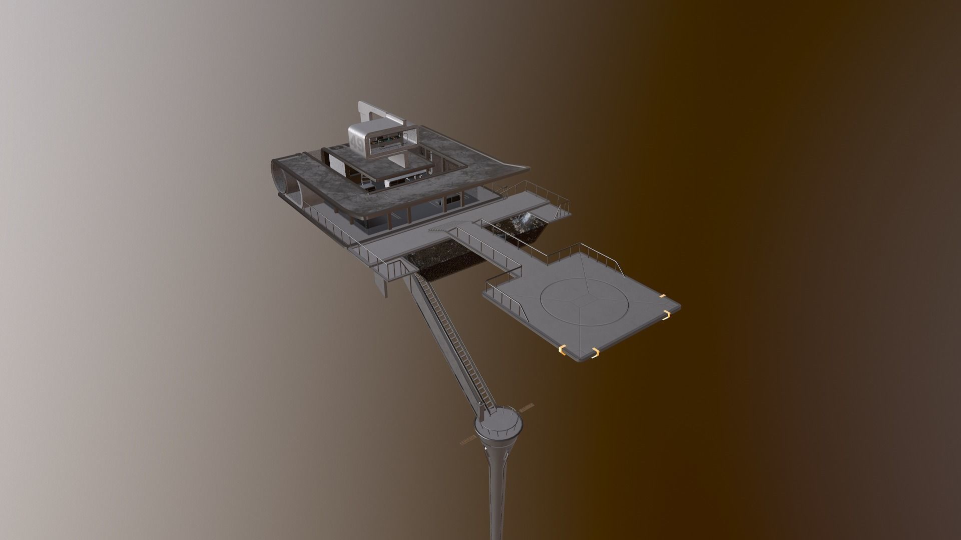 Sky Tower - Oblivion Low-poly 3D model_29