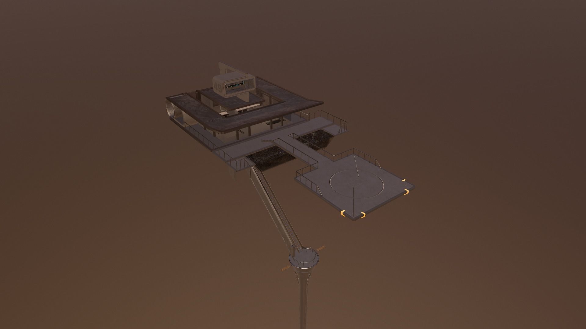 Sky Tower - Oblivion Low-poly 3D model_32